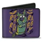 Scooby Doo Wallet, Bifold, Scooby Doo Scared Pose Ruh Roh Raggy Purple Yellow...