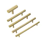 Gold Wardrobe Door Handle Modern Simple Hexagonal Long Pull for Cabinet Drawer