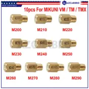 10pcs / Kit Hex Type Main Jets For MIKUNI VM/TM/TMX New Carburetor 200-290 230