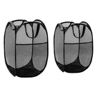 Laundry Basket Hamper Bag Mesh Laundry Hamper for Home Bathroom Apartment