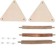 Wooden Birds Perch Stand Bracket Toys Large Stand for Parrots Small and Medium Sized Portable