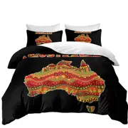 Multi Colored Aboriginal Design Australia Continent Quilt Cover