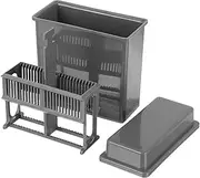 WOONEKY 24 Slot Microscope Slide Storage Rack Staining Jar 24 Slots Slides Storage Jar