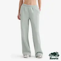在飛比找momo購物網優惠-【Roots】Roots 女裝- CLOUD寬版棉褲(綠灰色