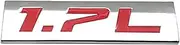 KBTBSCCPLG Metal Car Styling 1.7L Logo Emblem Sticker Trunk Badge Decal Car Accessories Car Logo(Silver with R)