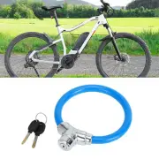 Bicycle Lock Portable Ring Cable 46cm Anti-Theft Bike Lock Mini Ring Lock Blue