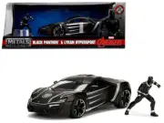 Jada 99723 Lykan Hypersport Black with Black Panther Figurine 1/24
