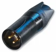 NEUTRIK - XLR Plug, 3 Pole, Black / Gold