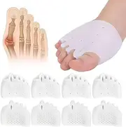 Silicone Toe Separator, 2025 New Toe Seperators Correct Toes Toe Spacers, Toe Separators for Women and Men, Toe Separators for Overlapping Toes Foot Corrector (White)