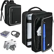 PS5 Tasche,PS5 Rucksack,Große Reise Tragbar Tasche Aufbewahrung Kompatibel mit PlayStation 5 Konsole/PS5 Disk/Digital Edition,Konsolentasche für PS5 Controller