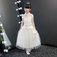 在飛比找蝦皮購物優惠-MissG 女童旗袍公主裙 中國風淑女寶寶漢服女兒童旗袍演出