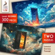 2 x JIGSAW PUZZLES 300pc ~ Celestial Doorway Passage - dreamlike scenes G2089