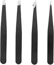 Outanaya 1 Set Stainless Steel Eyebrow Tweezers Set Beauty Tool Kit for Precision Grooming Travel Friendly Design Versatile for Eyebrow and Facial Hair Removal Small and Convenient
