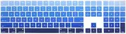 WYGCH Ultra Thin Silicone Full Size Wireless Numeric Keyboard Cover Skin for Mac 2017 Magic Keyboard with Numeric Keypad MQ052LL/A A1843 US Layout,Ombre Blue