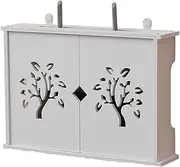 Portable Storage Wireless Router Storage nizer Shelf Wall Mounted TV Set top Box Cabinet for Bedroom Living Room Multi Layer Wooden Desktop WiFi Storage Rack Wall Hanging WiFi Router Storage Box.