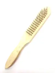 6pcs Straight Wire Brush Cleaning Tools Cleaner Five Rows Wood Handle Brush 5831