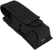 Nylon Flashlight Holder, Adjustable Flashlight Pouch Heavy Duty Torch Carry Case Black