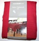 Essential Home Round 70" Solid Red Jetta Fabric Tablecloth