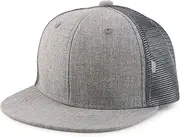 [Armycrew] Infant to Youth Plain Structured Mesh Back Flatbill Snapback Cap