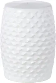 Home Randon White Ceramic 18-Inch Indoor/Outdoor Garden Stool Side Table