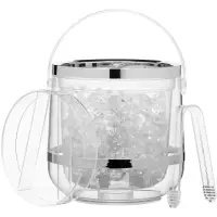 在飛比找momo購物網優惠-【KitchenCraft】冰夾+淨透雙層冰桶(冰酒桶 冰鎮