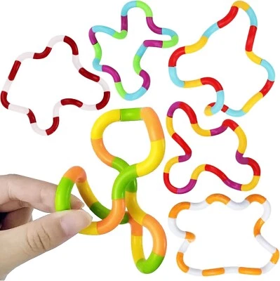 6pc Multicolored Fidget Twist Squeeze Toys Kids Sensory Items for Special Needs