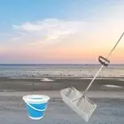 Hand Rake Lightweight with Foldable Fishing Bucket with Handle Seafood Rake
