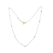 Aabha Necklace in Sterling Silver with aquamarine - Shiny Finish - Sterling Silver Jewelry in Australia