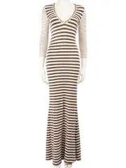 Crystal Embellished Stripe Dress