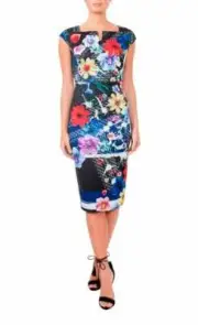 ANTHEA CRAWFORD - TECHNO FLORAL SCUBA DRESS
