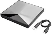 Anfly External CD DVD Drive for Laptop - USB 3.0 CD DVD Drive to USB PC Mac