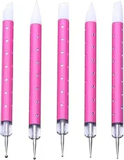 Wscwl Nail Dotting Tools | Double-Head Detail Polish Nail 5X,Hand Beauty Supplies For Home Use Indoor Manicure Kit For Clay Carving