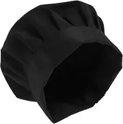 [SAFIGLE] 2pcs Unisex Chef Beanie Caps Cotton Chef Hats for Men Women Kitchen Cooking Food Cap Food Industry Hat Professional Outfit Black
