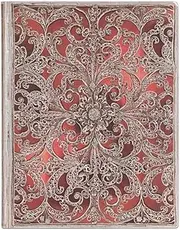 Garnet (Silver Filigree Collection) Ultra Unlined Softcover Flexi Journal: Flexi softcover, 100 gsm, ribbon marker, memento pouch, elastic closure