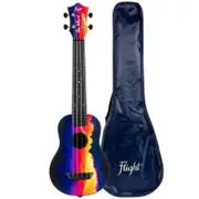 Flight Tusl-Ee Sunset Ecklund Travel Soprano Longneck Uke