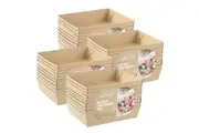 4x 10pc Lemon And Lime 23cm Eco Kraft Disposable Food Takeaway Serving Tray