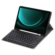 For Samsung Galaxy Tab S9 FE /S10 FE With Pencil Holder Detachable Wireless Bluetooth Keyboard and Flip Stand Leather Case Cover - Black