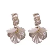 Delicate Shell Flower Tassels Earrings Portable for Weddings and Parties