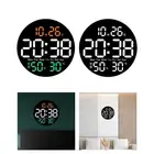 Digital Wall Clock Digital Alarm Clock with Remote Control Temperature Meter