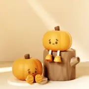 Cute Pumpkin Night Light USB Rechargeable Bedside Touch Sleeping Lamp Holiday #C