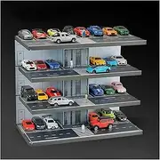 Model Parking Model Scene 1/64 Parking Lot Toy Car Model Storage Rack Display Cabinet(No lamp dust Cover)