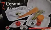 Urban Chef 7 Pc. Ceramic Bakeware Set with Square and Round Pans