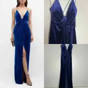 New with tags Aidan By Aidan Mattox Twist Front Velvet Gown size 6 women’s