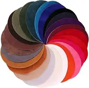Holibanna 25Pcs Suede Fabric Patches Kit Oval Clothes Patches for DIY Applique for Mending Decorating Sweaters Coats and Jackets