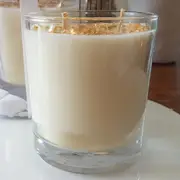 Rosy Gold Double Scented Candles XL Clear - Coconut Pineapple & Vanilla