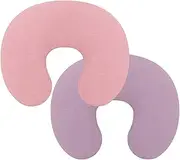 Pro Goleem Muslin Nursing Pillow Cover, Soft Breathable Cotton Feeding Pillow Slipcover for Breastfeeding Moms, Fits Standard Infant Nursing Pillow, for Boys and Girls, 2 Pack (Pink＆Purple)