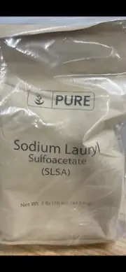New 1lb Sodium Lauryl Sulfoacetate(SLSA) Powder, for DIY bath Bombs & SoapMaking