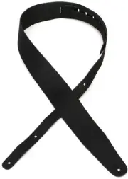 D'Addario 2.5" Basic Classic Leather Guitar Strap - Black (5-pack) Bundle