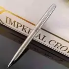 Parker Sonnet Series Ballpoint Pen Steel White Clip Fine Nib Blue Ink Refill