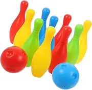 BESPORTBLE Educational Boys and Girls Mini Bowling Set Plastic Bowling Toys Balls Pins Hand-Eye Coordination Game for Play